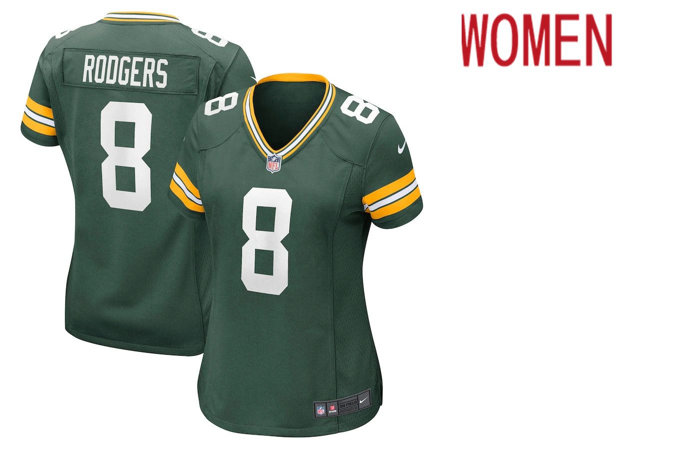 Women Green Bay Packers #8 Amari Rodgers Green Nike Game NFL Jersey